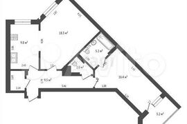 2-к. квартира, 63,7 м², 4/12 эт.